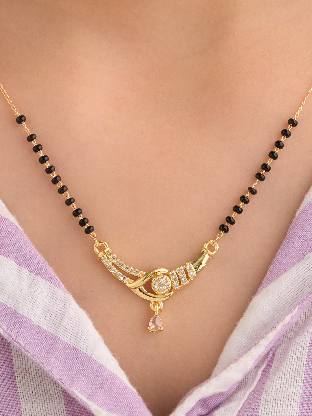 Sculpted Gold Mangalsutra