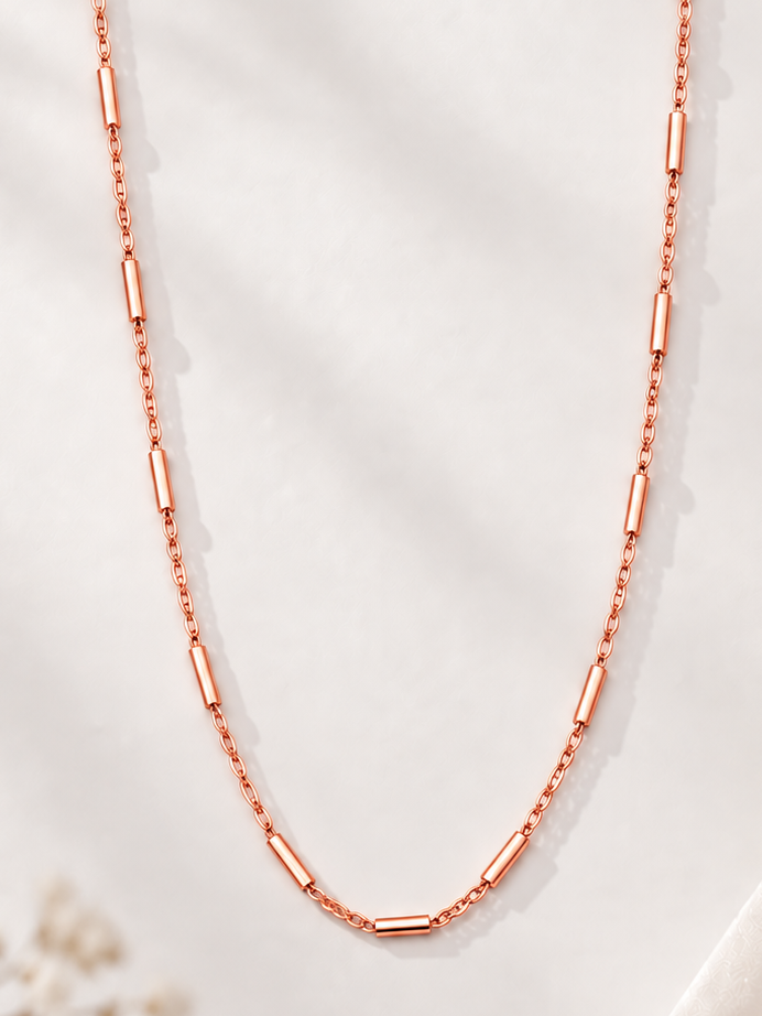 Elviora Tube Link Necklace