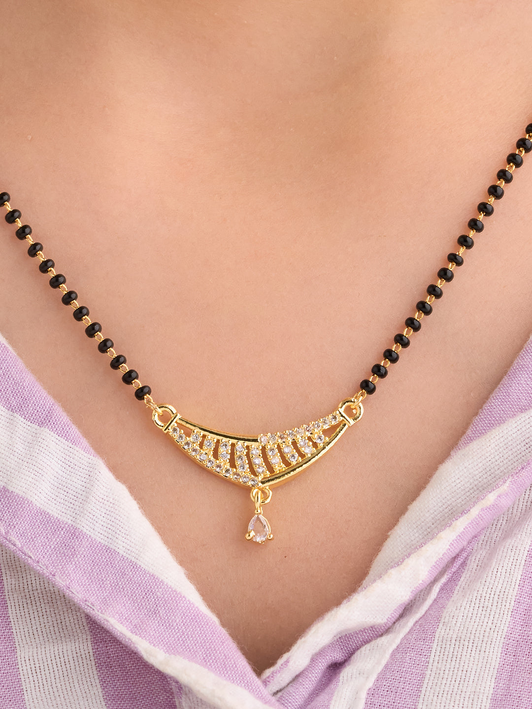 Aurelia Fan Curve Drop Mangalsutra
