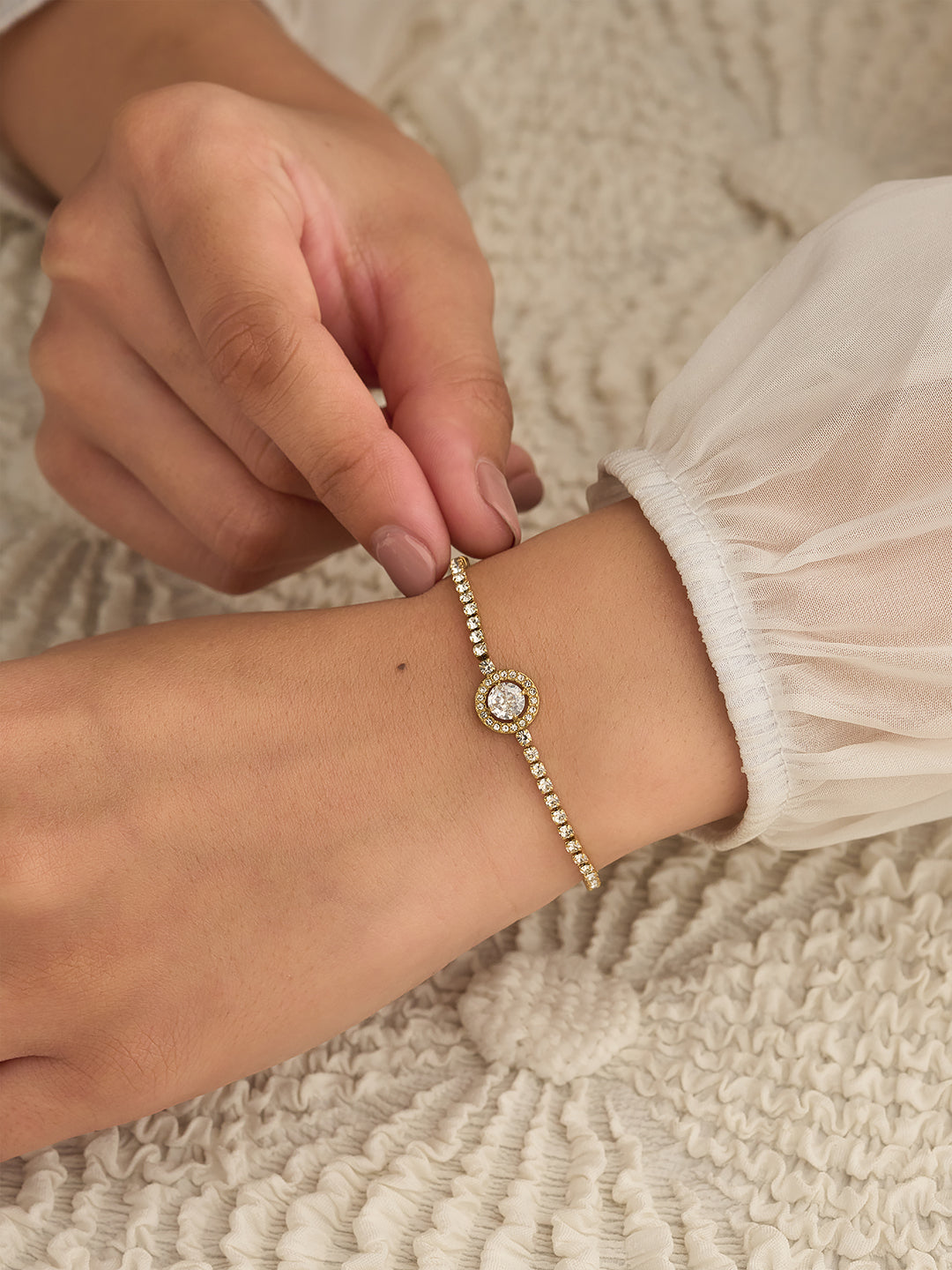Aurelia Halo Crystal Women’s Bracelet