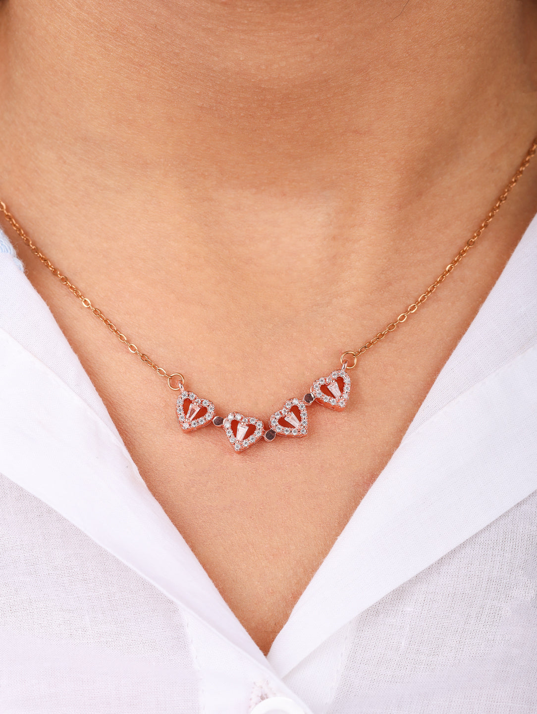 Rose Gold Clover Necklace