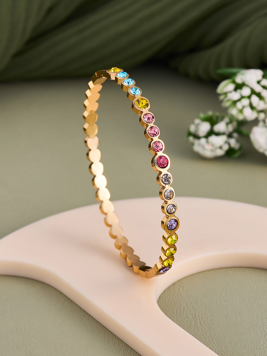 Rainbow Spark Tennis Bracelet