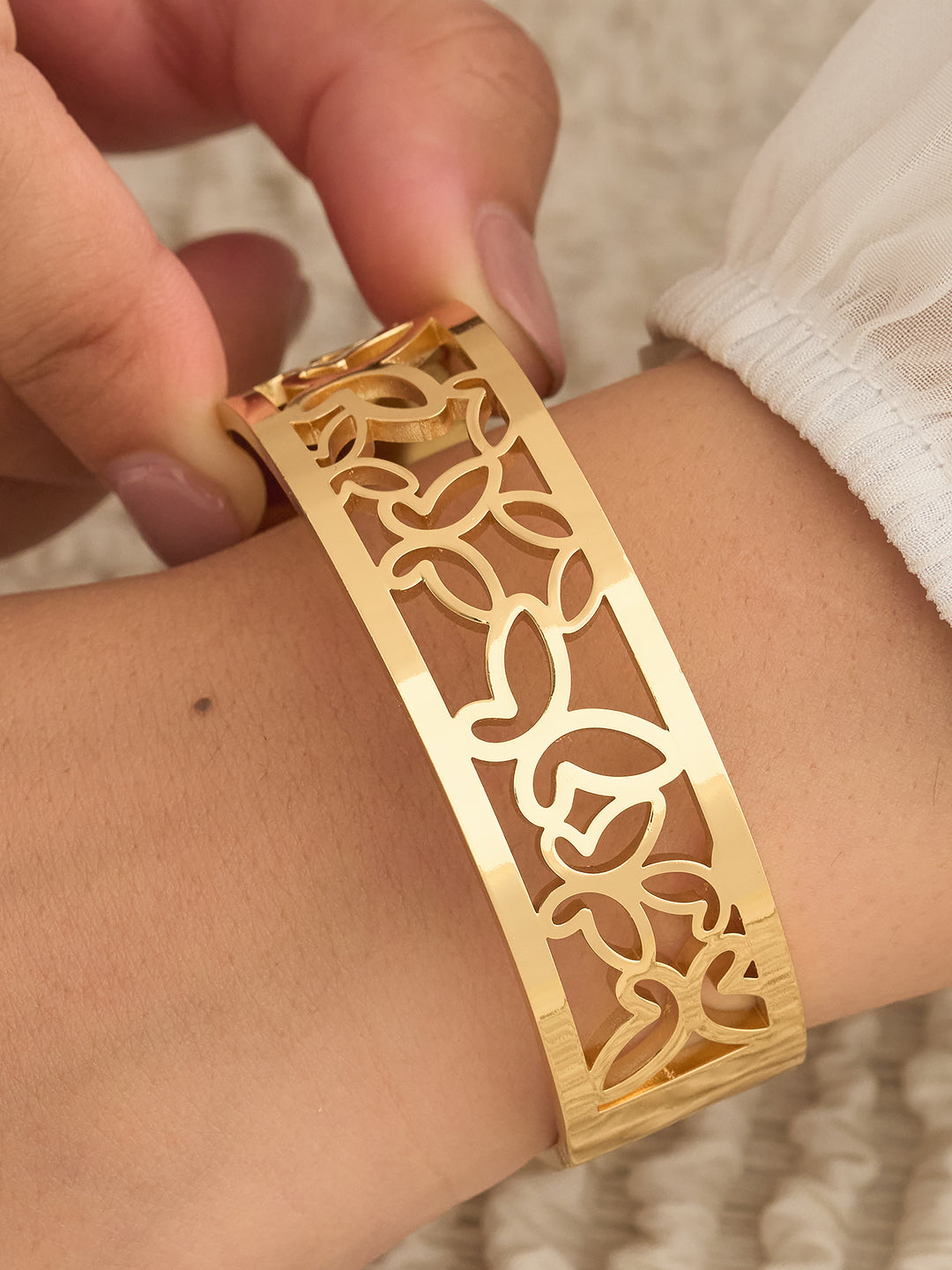 Golden Vine Cuff Bracelet