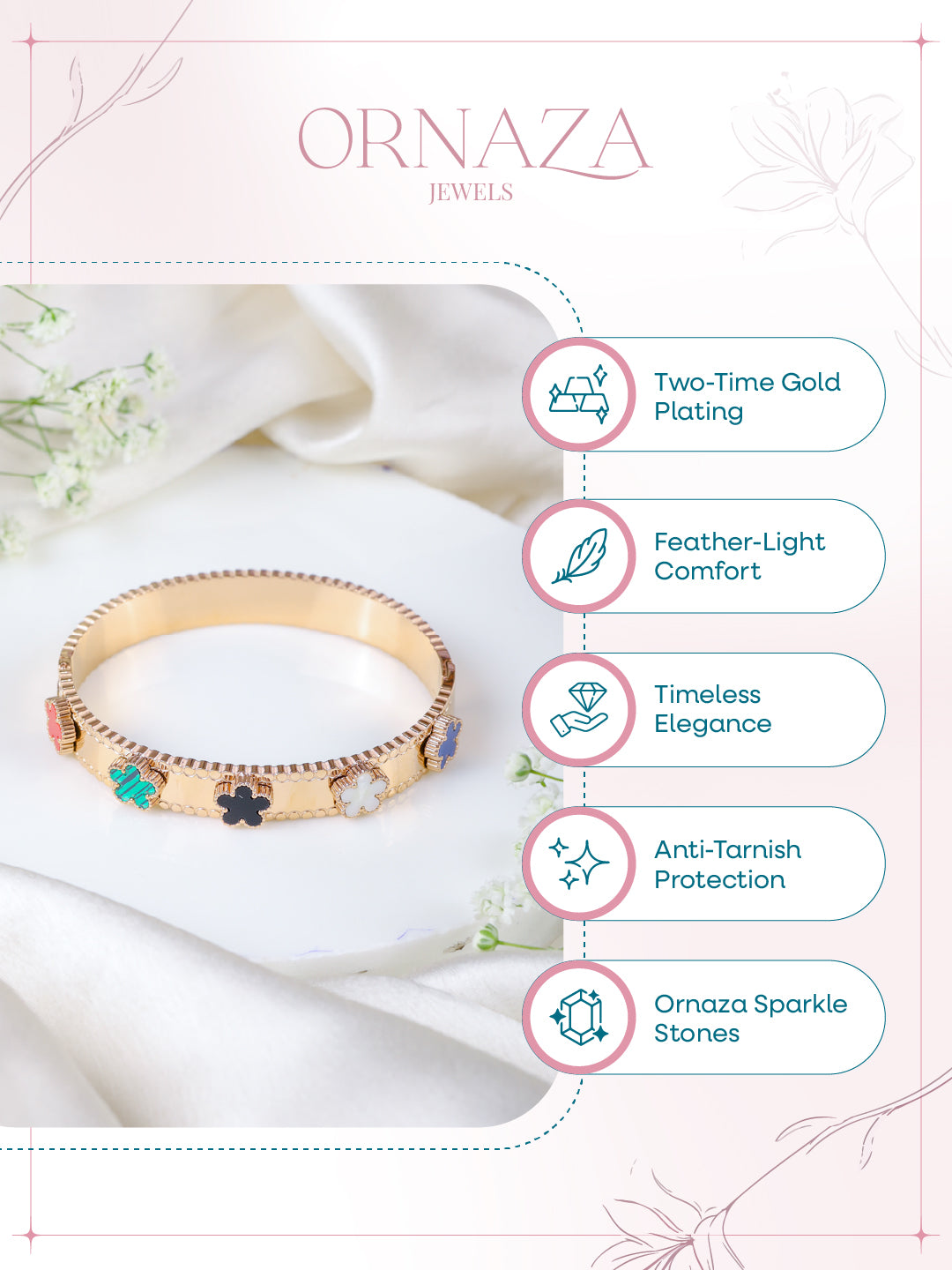 Rose Charm Bracelet