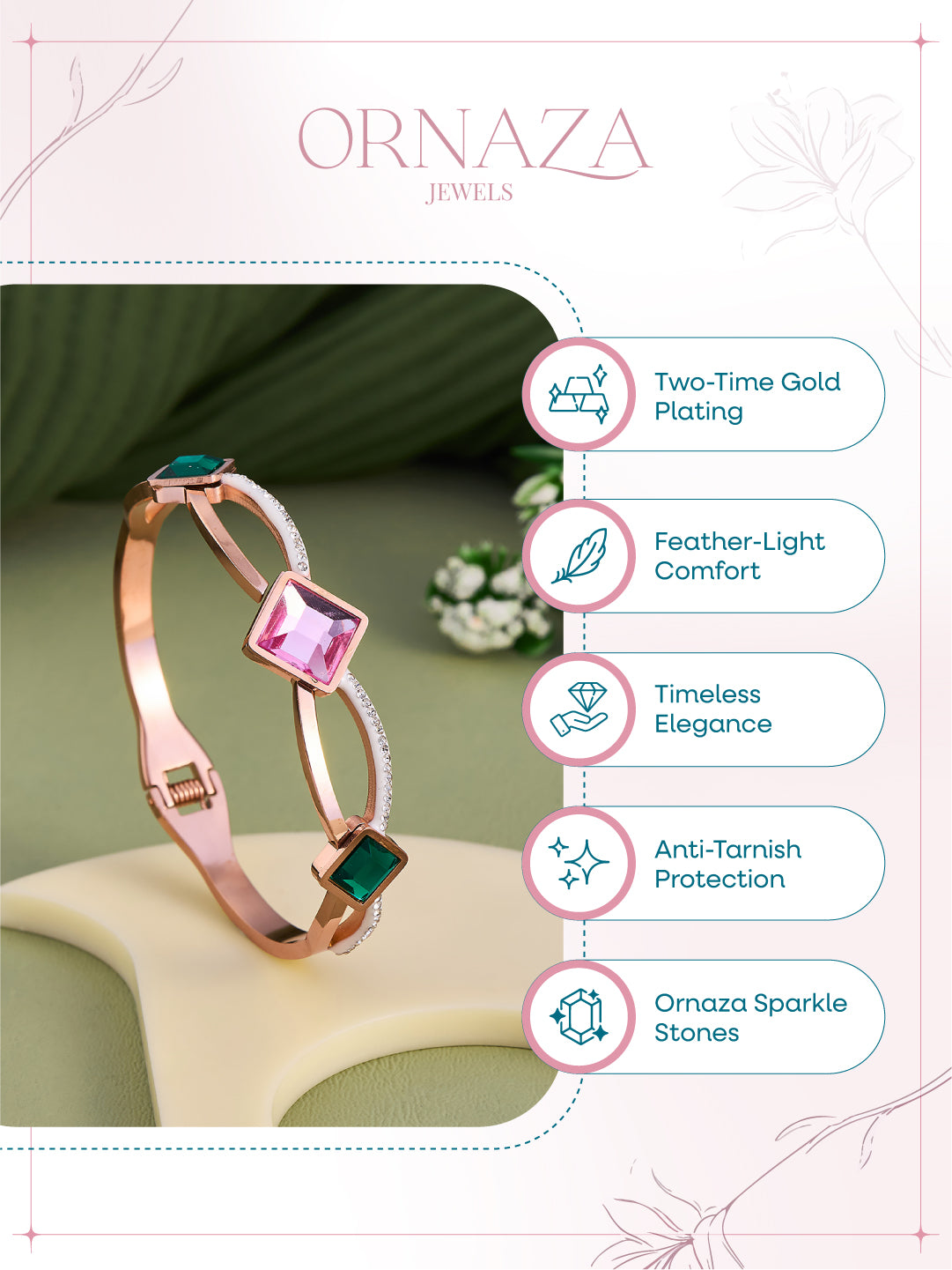 Trio Gem Glow Bracelet