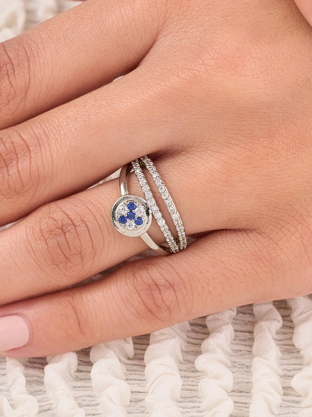 Aurelia Blue Bloom Ring