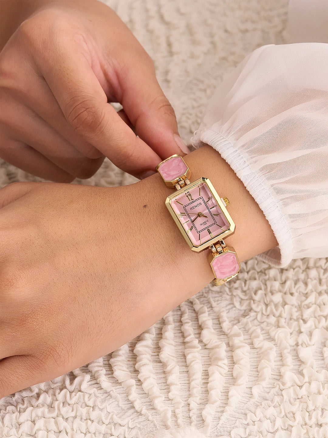 Rosalie Pink Rectangle Women’s Watch