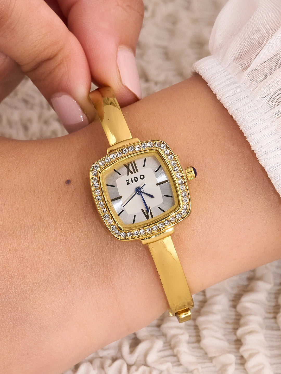 Ivory Gleam Square Women’s Watch