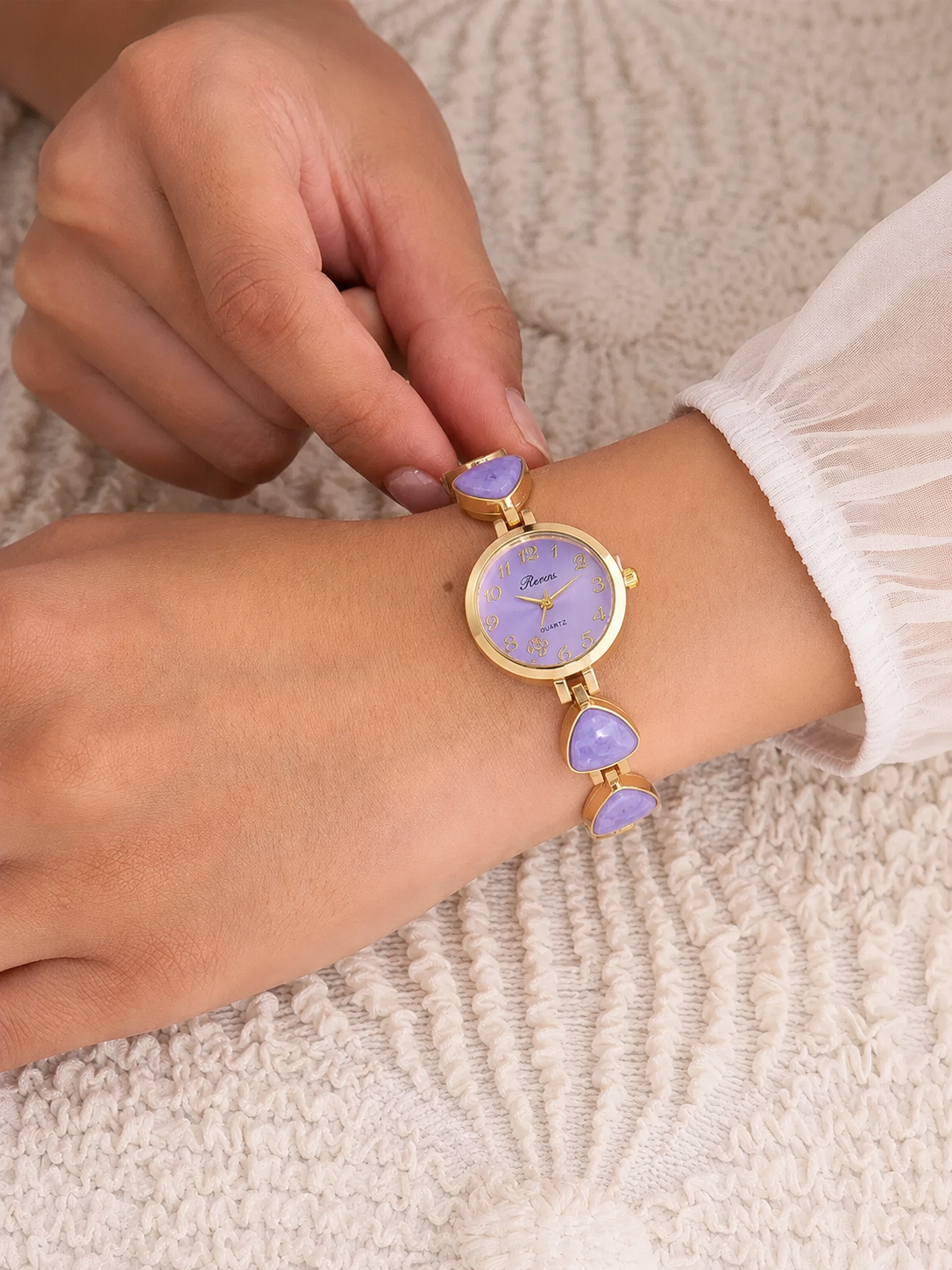 Lavielle Amethyst Link Women’s Watch