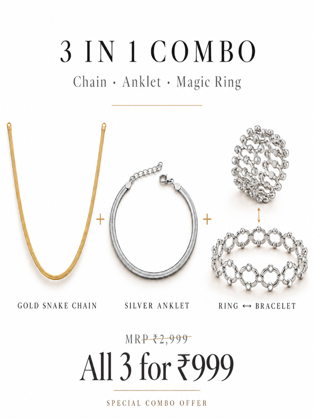 3 Pieces Combo - SILVER