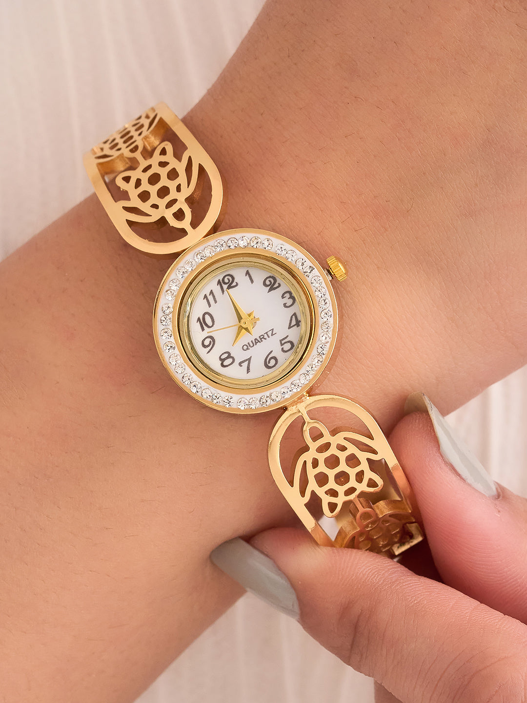 Elvaya Lotus Cuff Bracelet Watch
