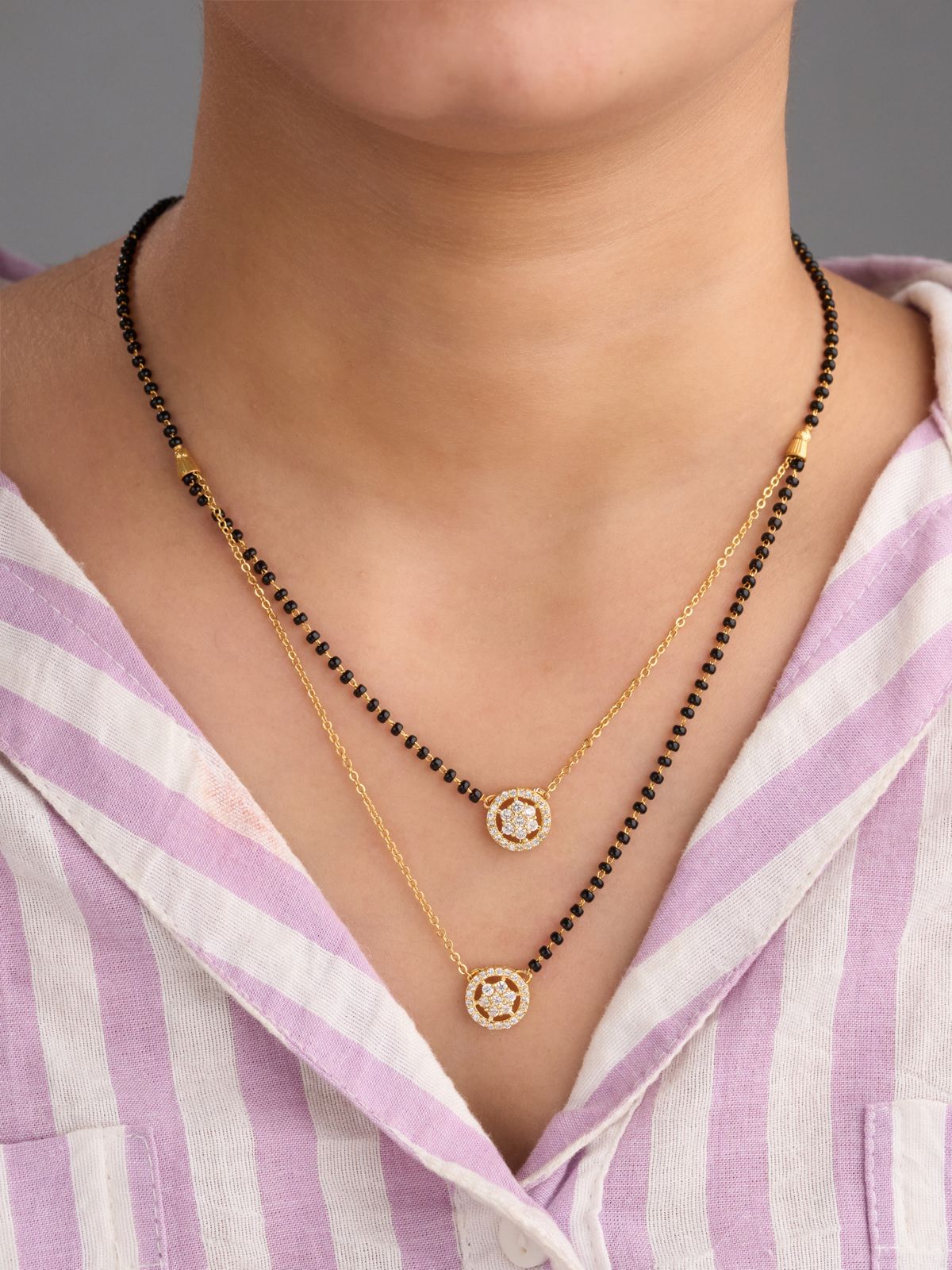Serina Twin Halo Mangalsutra