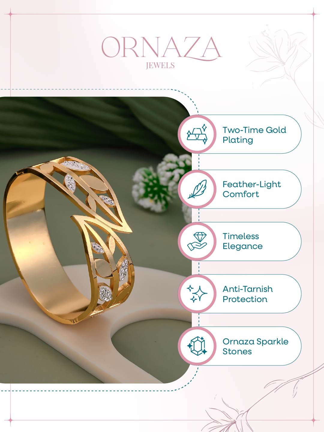 Mysha Leaf Women’s Bracelet