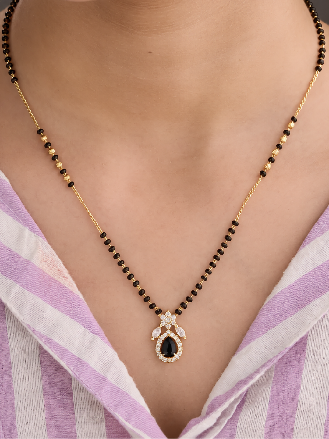 Aurelia Black Drop Mangalsutra