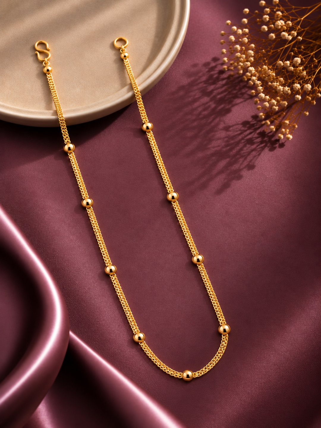Elara noir Beadline Chain