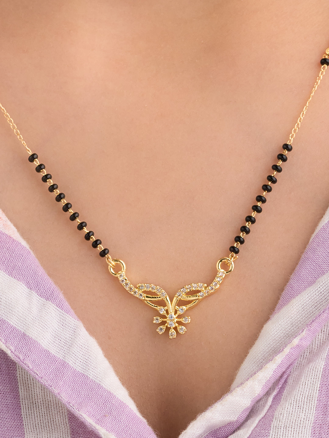 Floral Butterfly Mangalsutra