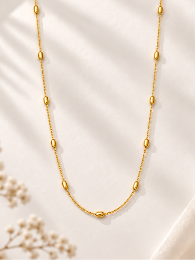 Aurelia Oval Bead Link Women’s Necklace