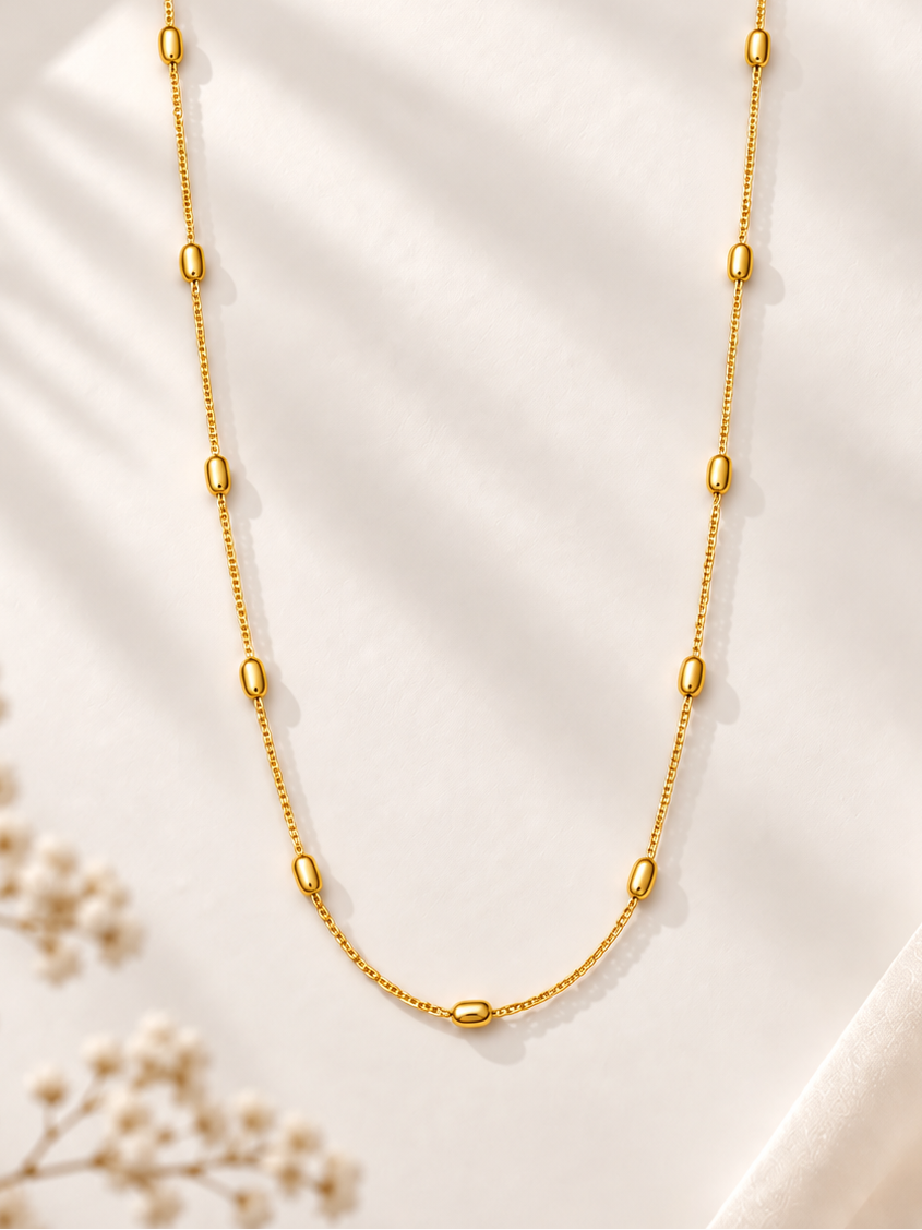 Aurelia Oval Bead Link Women’s Necklace