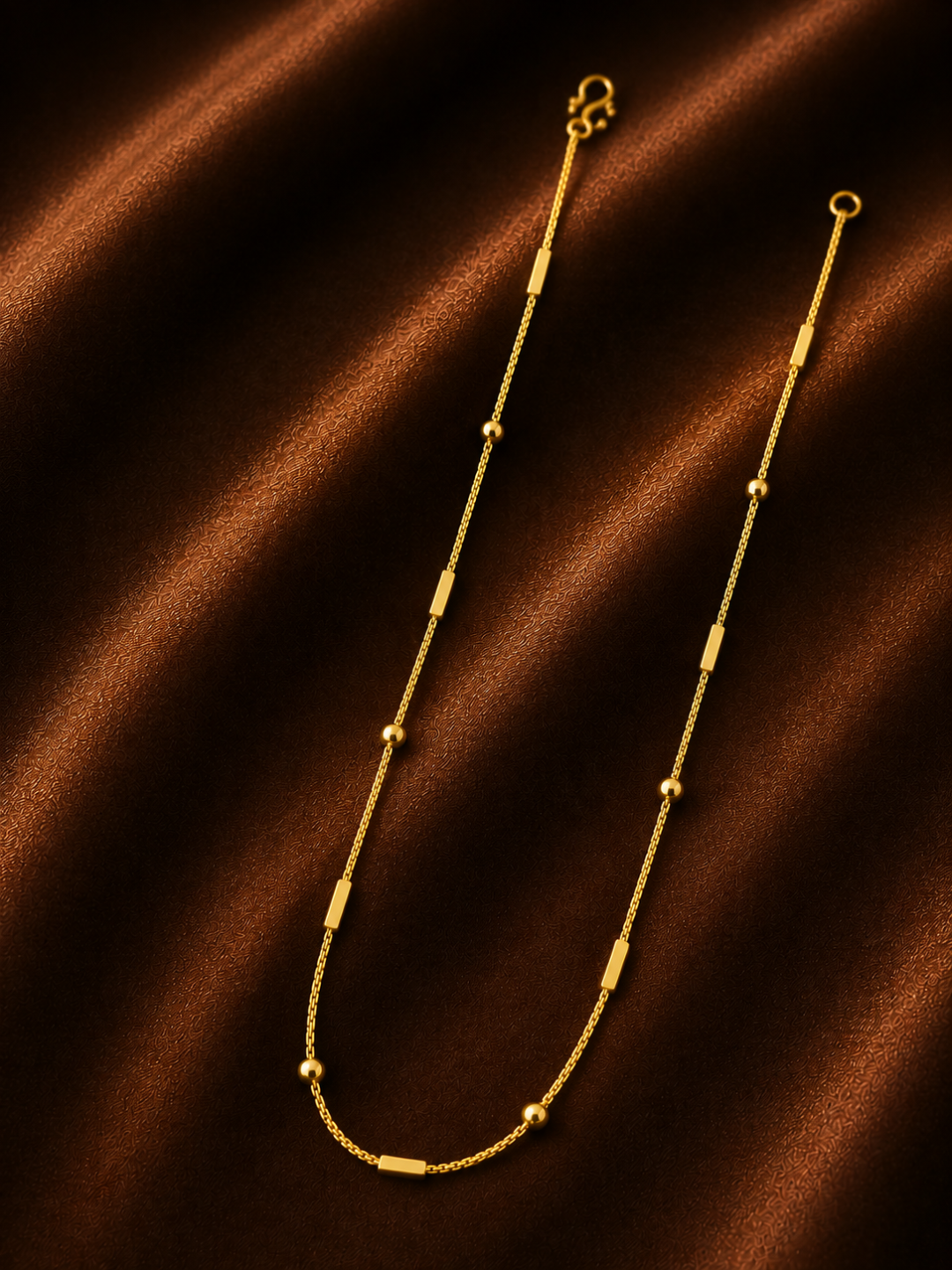 Aurelia Luxe Bead & Bar Gold Chain