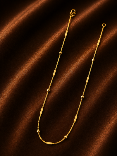 Aurelia Luxe Bead & Bar Gold Chain