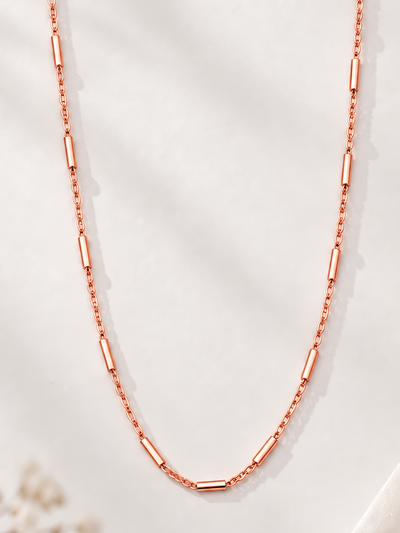 Elviora Tube Link Necklace
