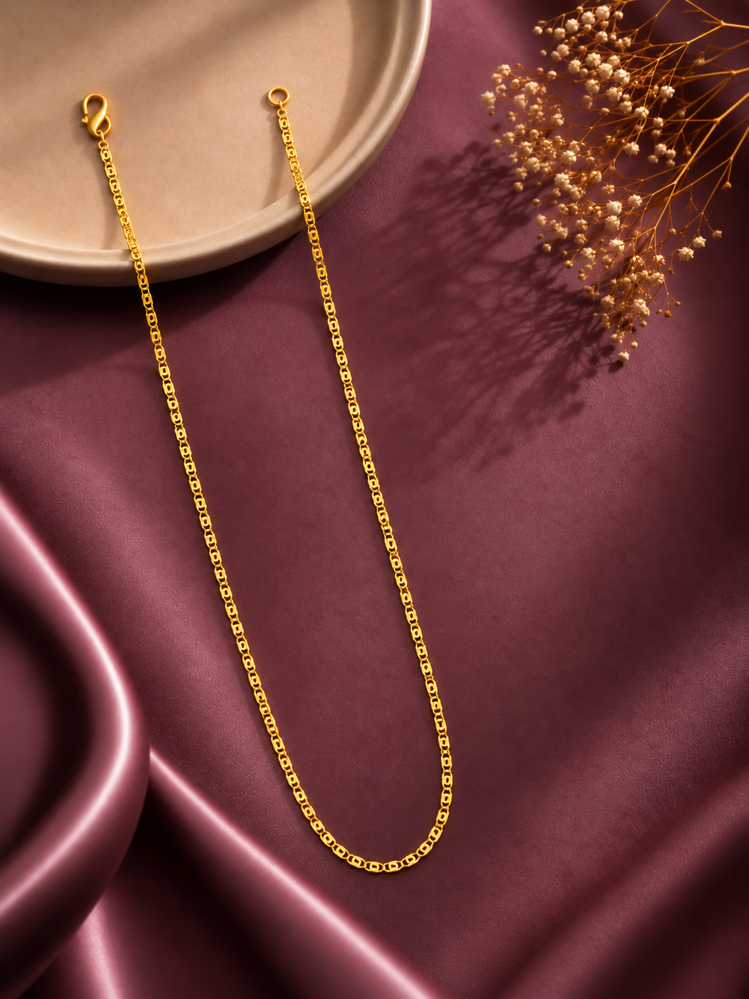 Elvoria Classic Box Link Chain Necklace