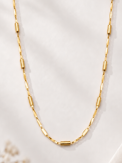 Aurevia Textured Link Necklace