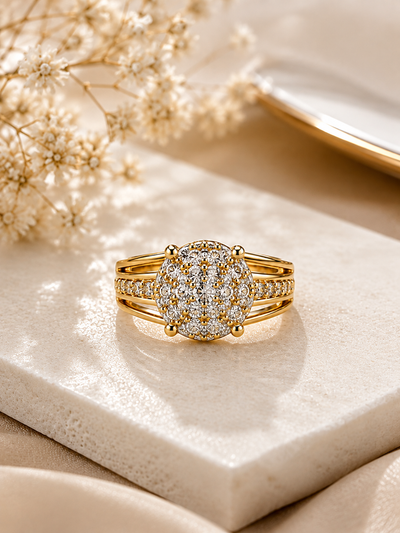 Aurelia Halo Pavé Ring