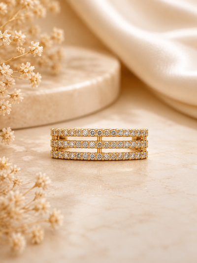 Elvara Triple Line Ring