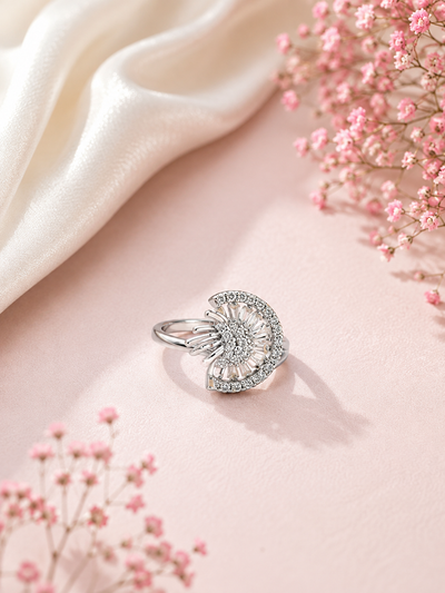 Celestine Peacock Ring