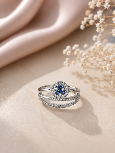 Aurelia Blue Bloom Ring