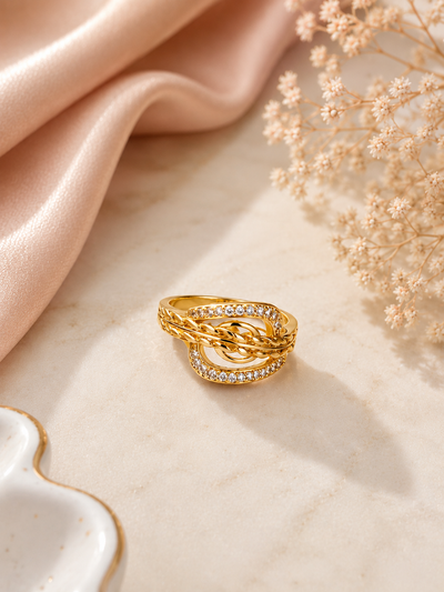 Elviera Chain Twist Ring