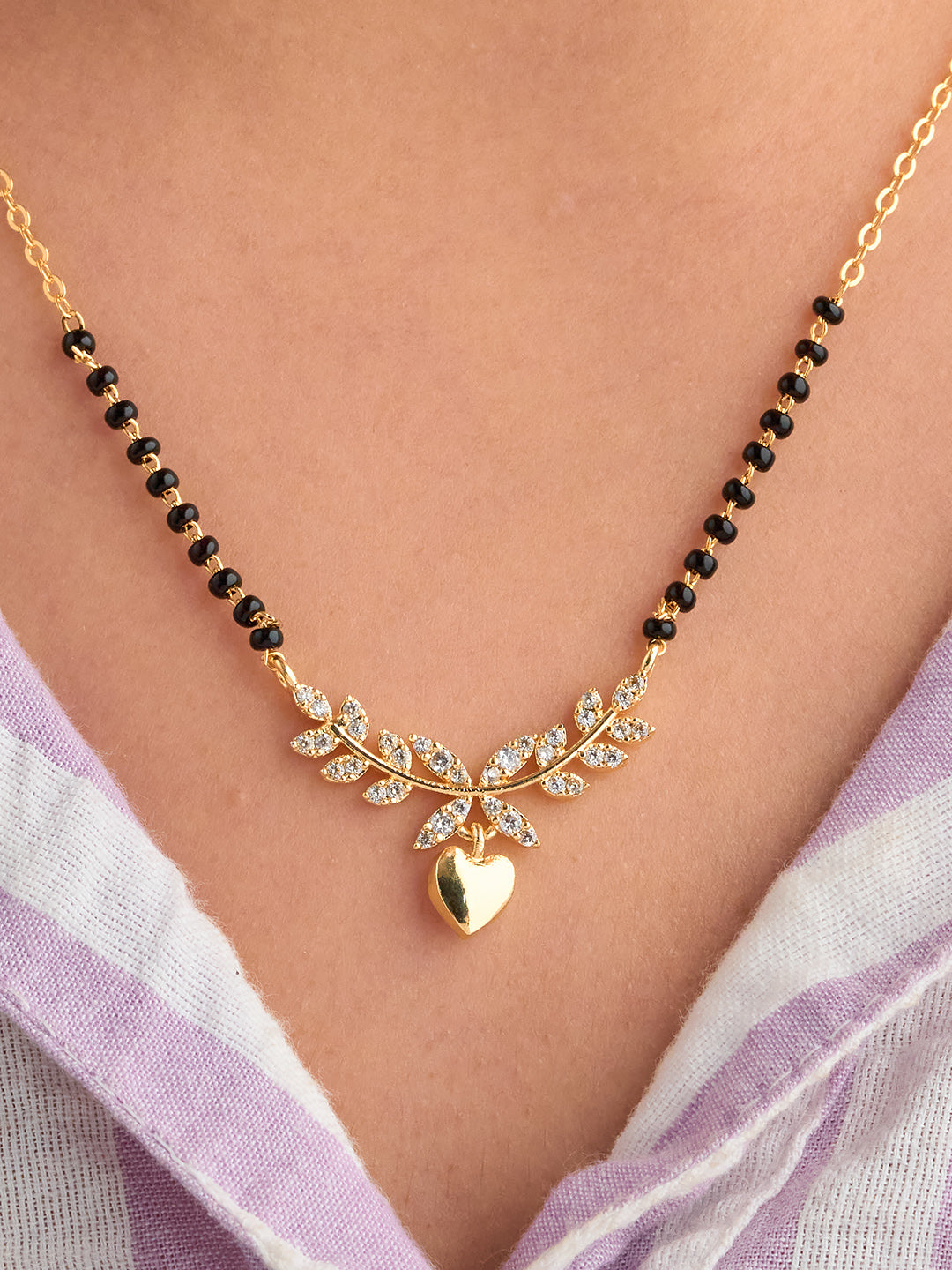 Golden Heart Mangalsutra