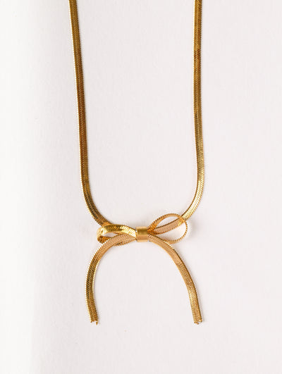 Golden Bow Necklace