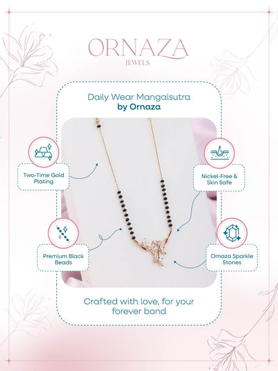 Crystal Leaf Mangalsutra