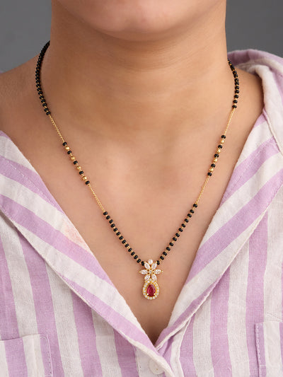 Ruby Blossom Mangalsutra