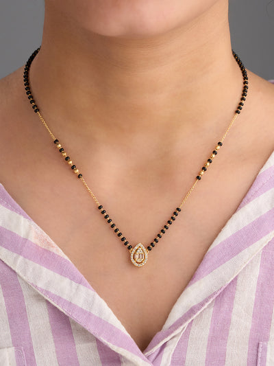 Elara Baguette Halo Mangalsutra