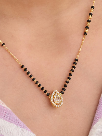Elara Baguette Halo Mangalsutra