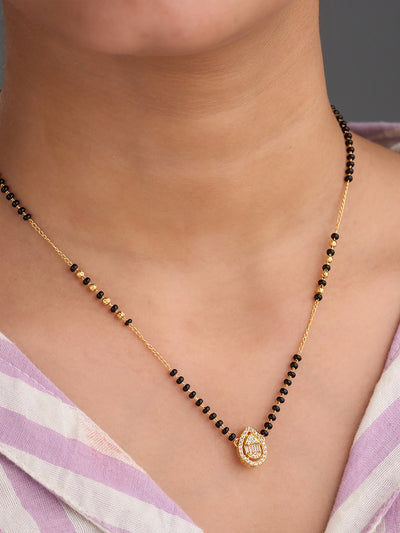Elara Baguette Halo Mangalsutra