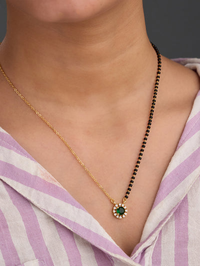 Emerald Halo Mangalsutra