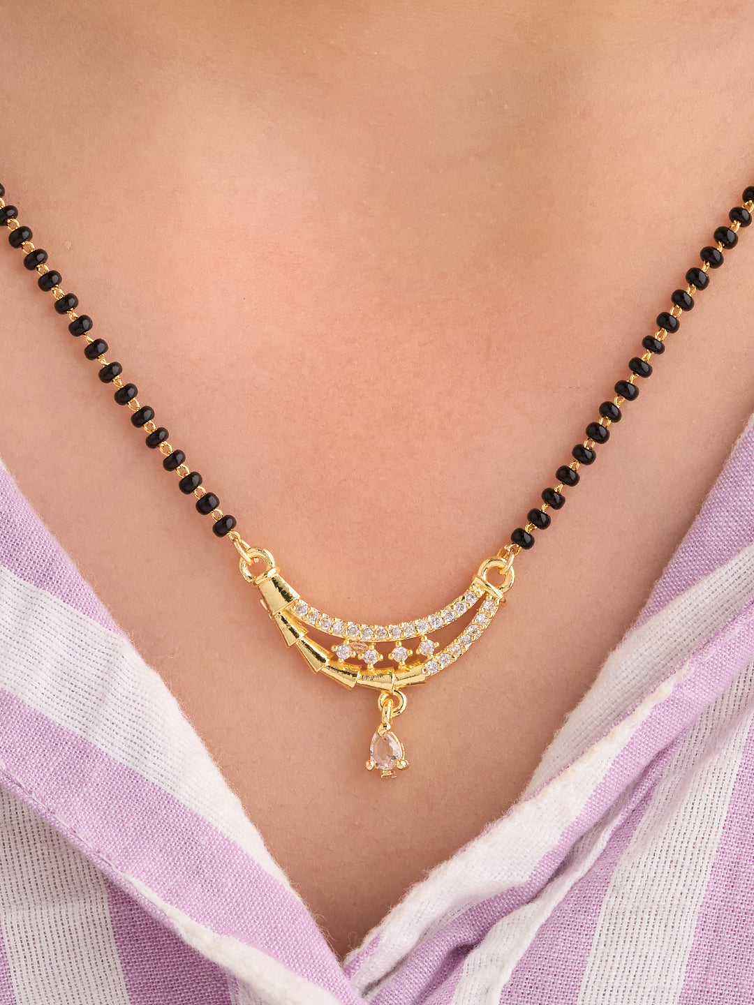 Aurelia Double Curve Drop Mangalsutra