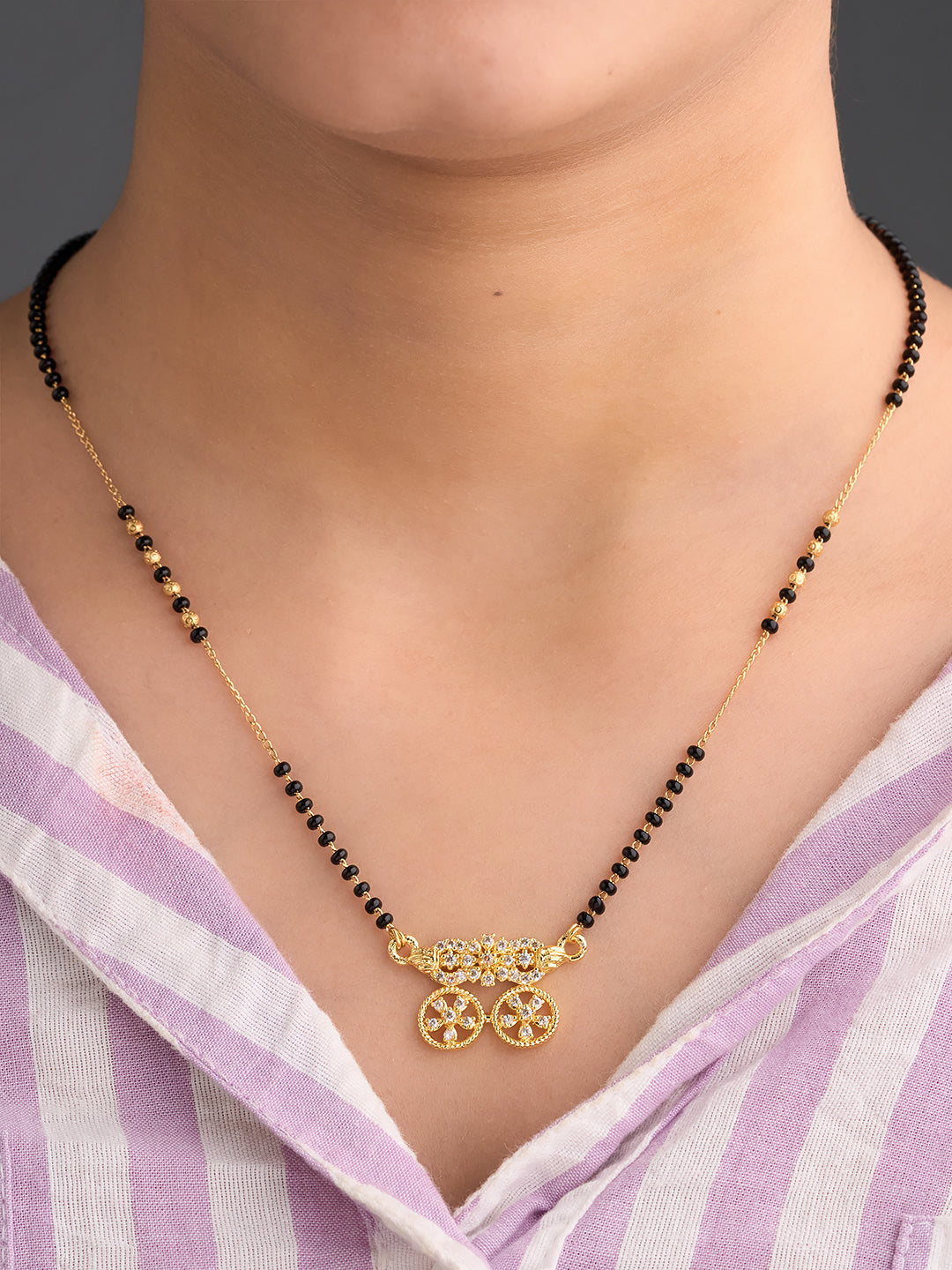 Aurelia Floral Double Drop Mangalsutra