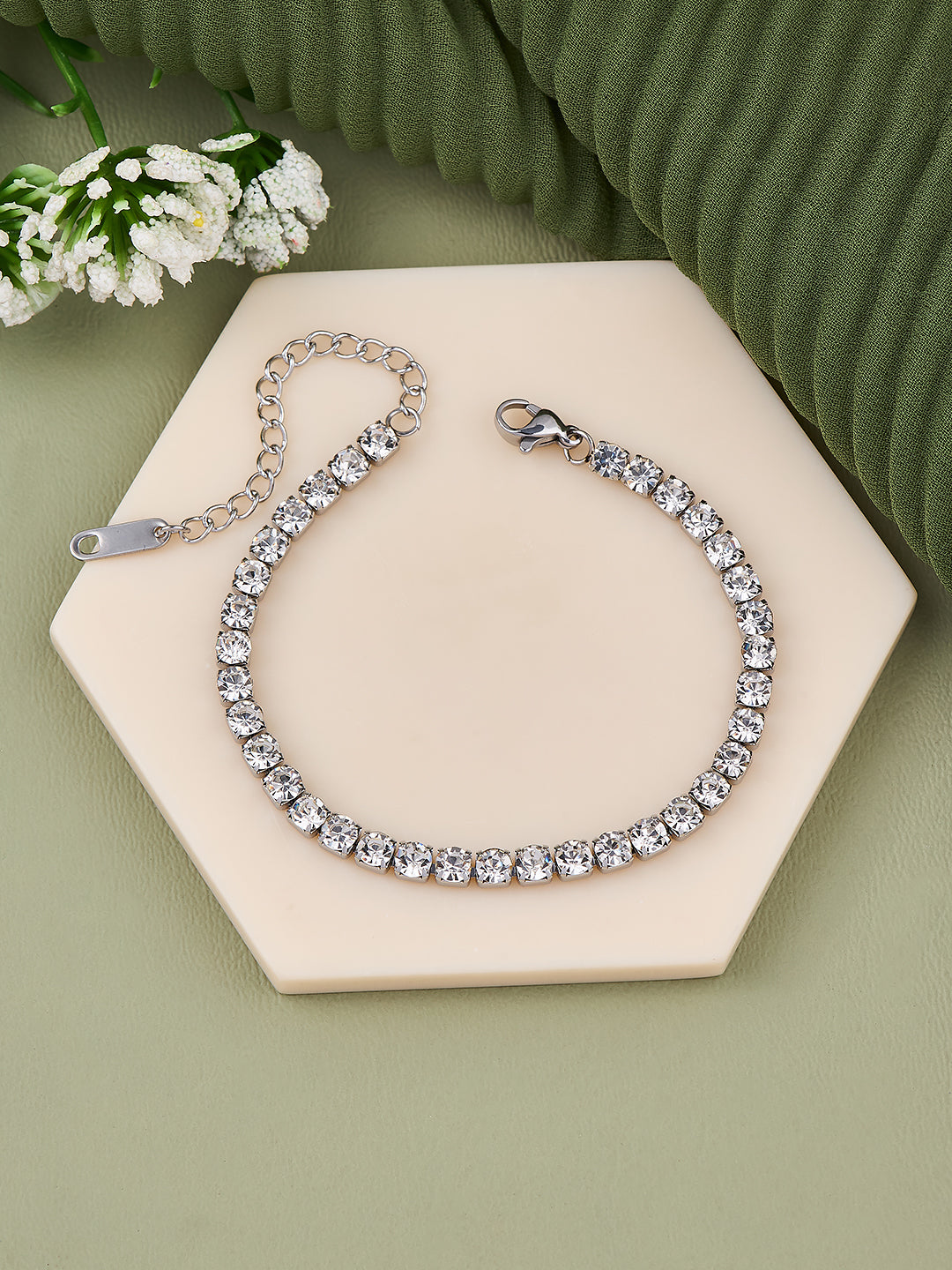 Elara Classic Crystal Tennis Women’s Bracelet