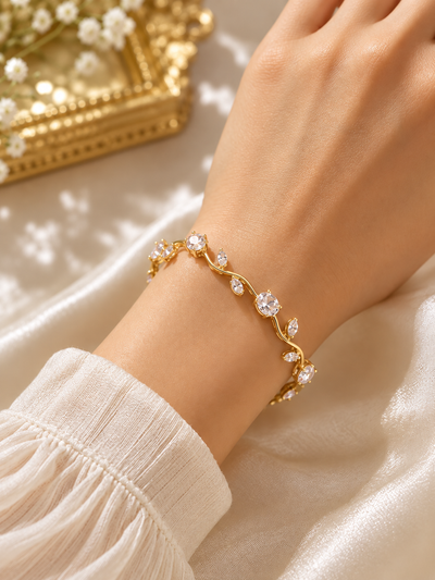 Elara Crystal Vine Bracelet