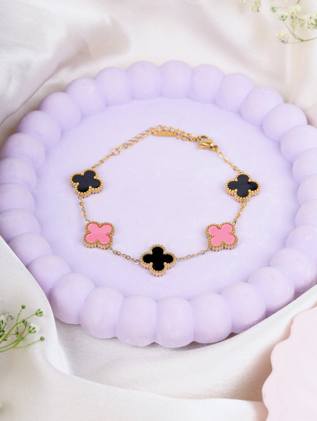 Reversible Clover Charm Bracelet