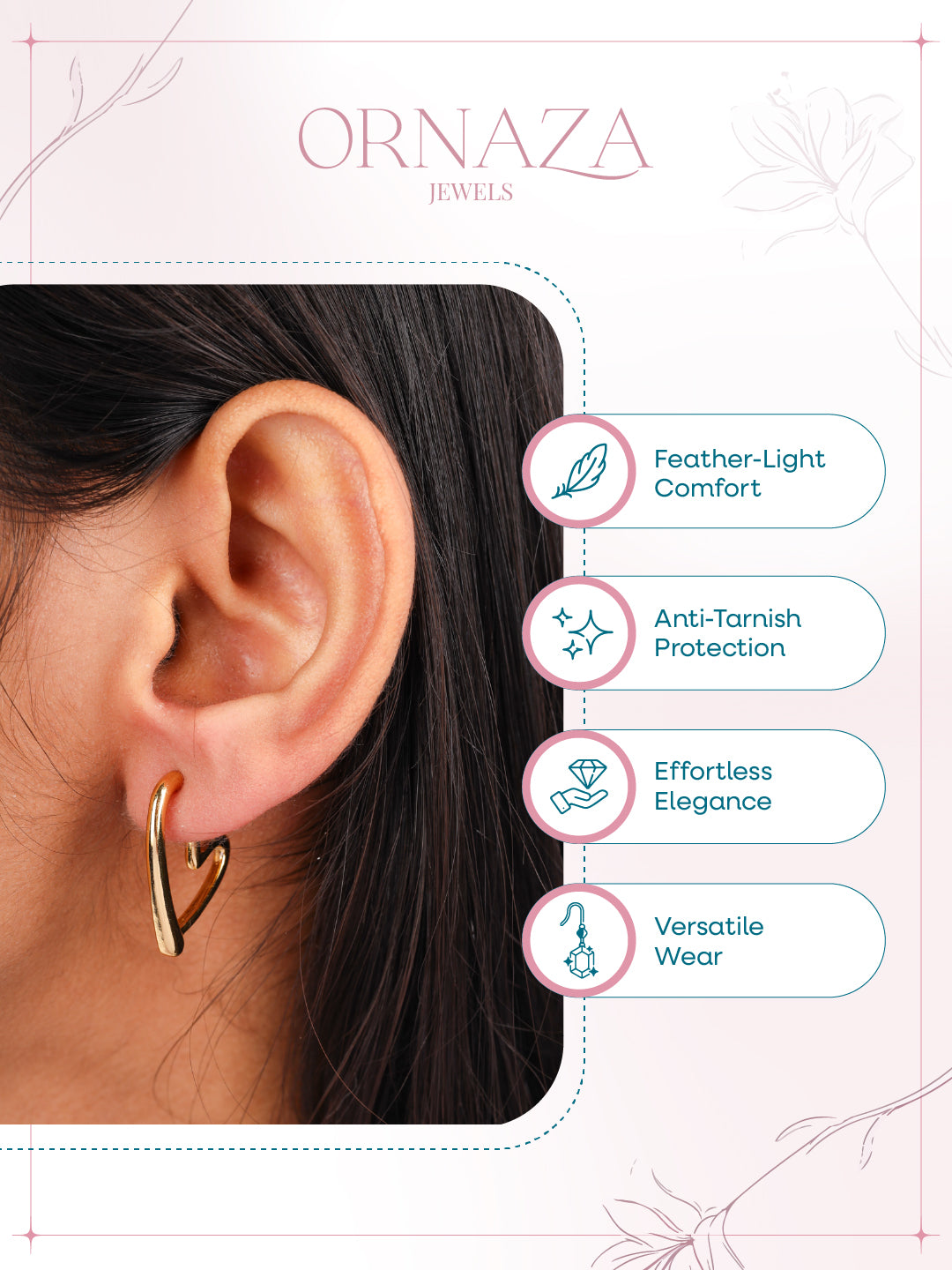 Twisted Gold Hoops