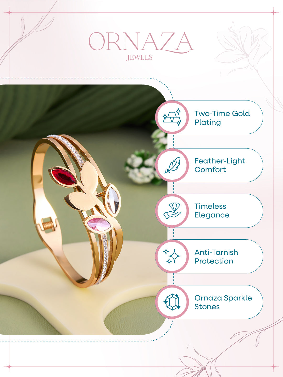 Floral Gem Luxe Bracelet