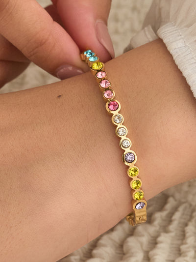 Rainbow Spark Tennis Bracelet