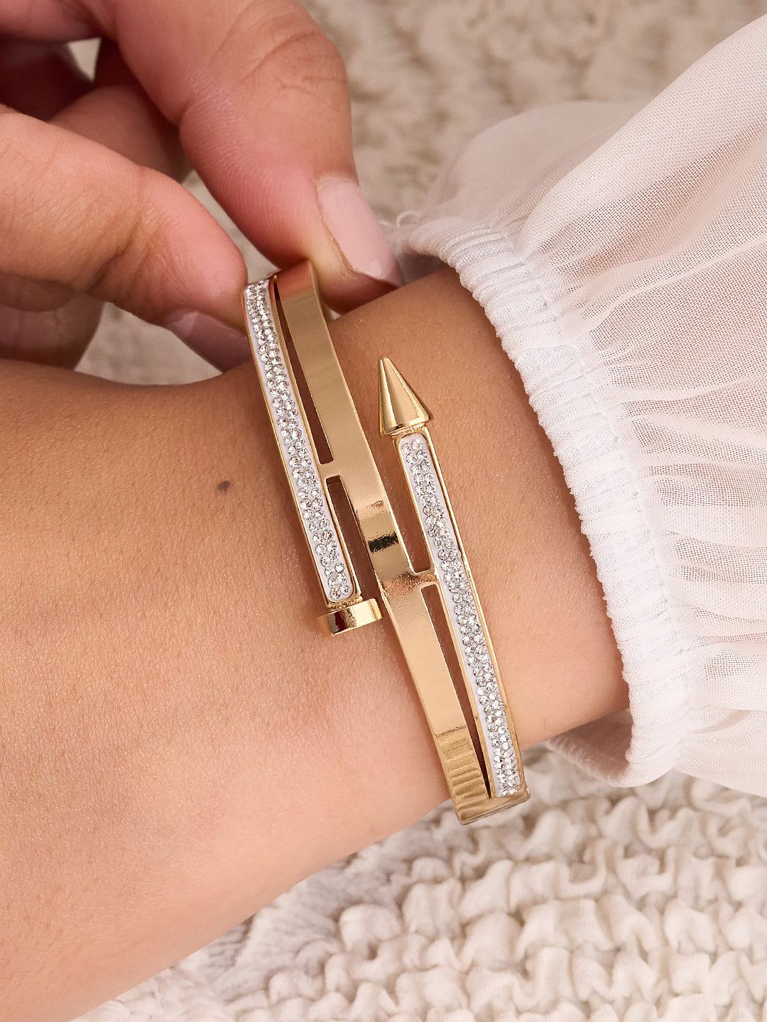 Aveline Spear Luxe Crystal Cuff Bracelet