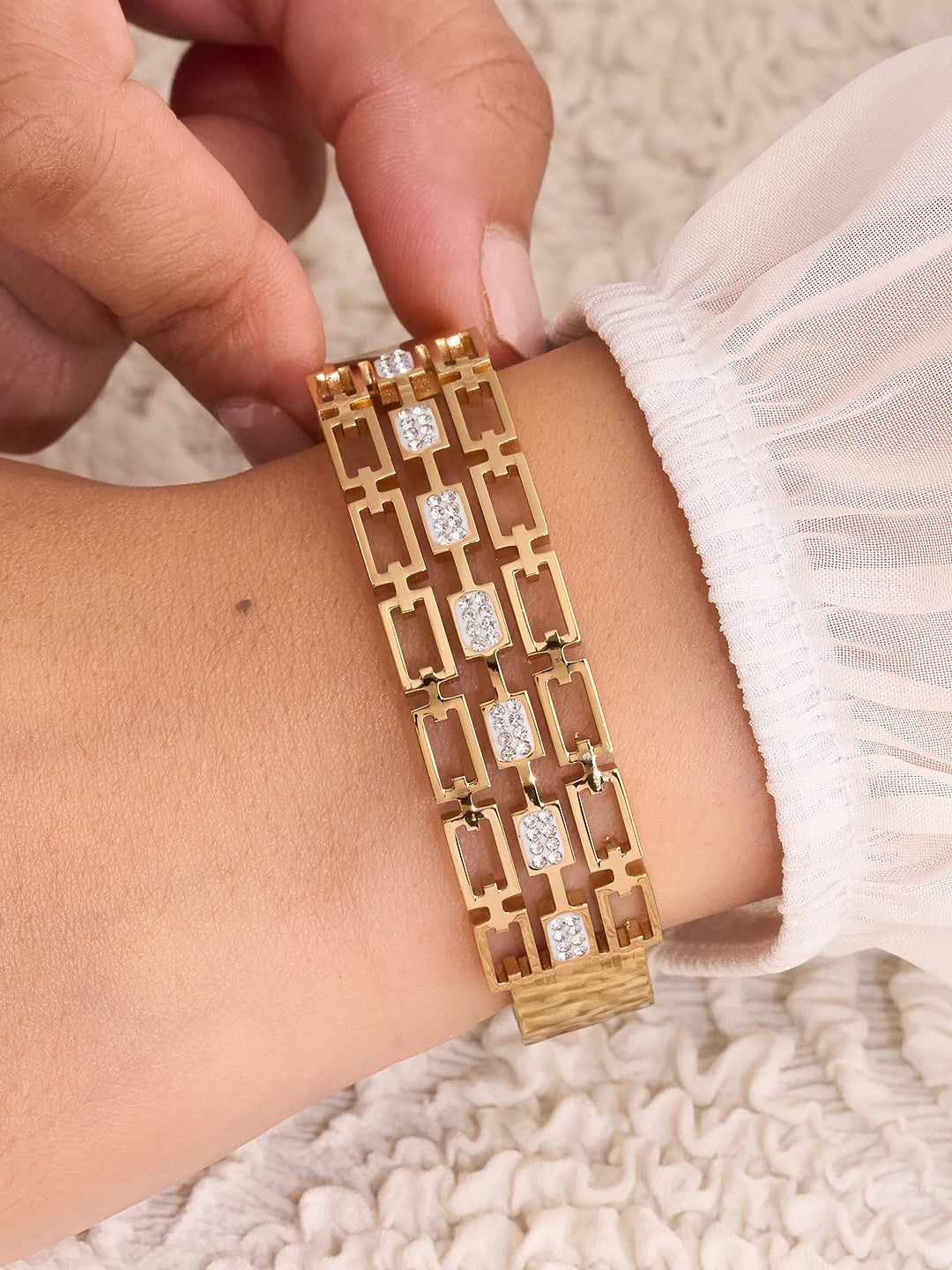 Aveline Geometric Link Bracelet